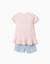 Pyjama court avec imprimé stitch qui brille dans le noir Rose clair 2 - vertbaudet enfant 