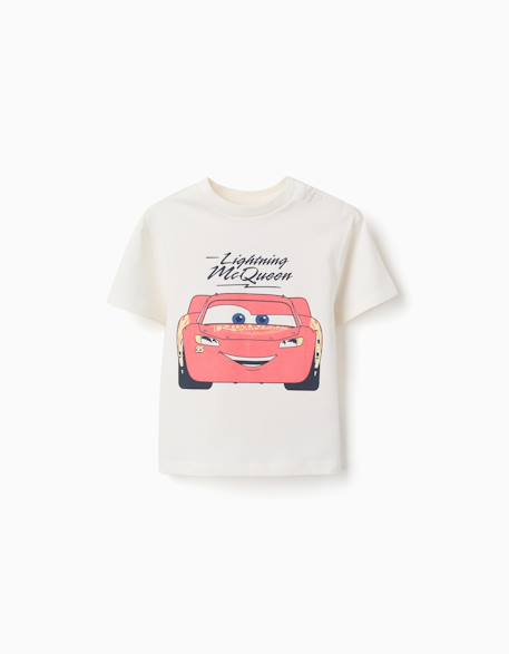 T-shirt en coton avec flash mcqueen Blanc 1 - vertbaudet enfant 