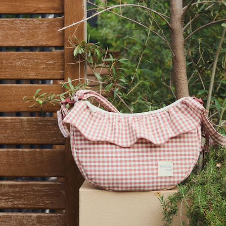 Sac bandoulière gondole praliné vichy matcha Marron+Vert 6 - vertbaudet enfant 