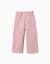 Pantalon à jambe large en molleton avec taille élastique Rose clair 2 - vertbaudet enfant 