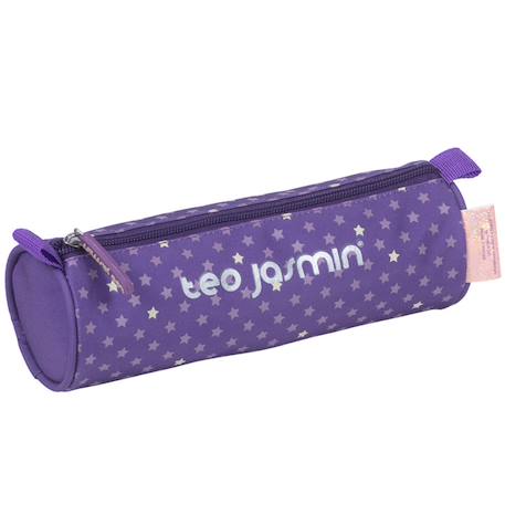 Fille-Trousse ronde teo jasmin 22 cm cerise - fermeture zippée