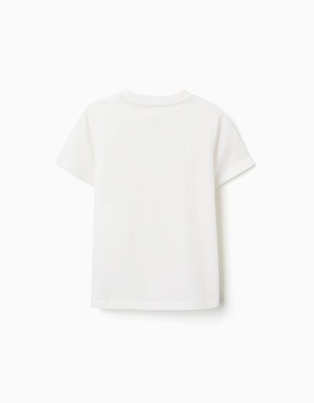 T-shirt en coton avec imprimé vacation Beige clair 2 - vertbaudet enfant 