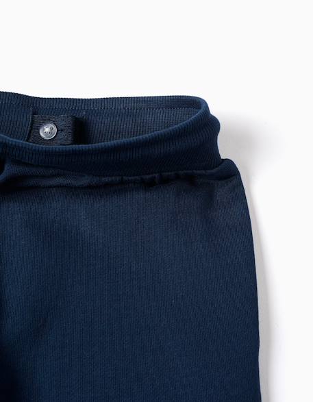 Pantalon de jogging en coton avec imprimé marvel et cordon de serrage Bleu foncé 3 - vertbaudet enfant 