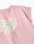 T-shirt fille manches courtes cœur floral Rose clair 3 - vertbaudet enfant 