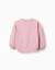 Sweat en coton avec imprimé stitch et épaules tombantes Rose clair 2 - vertbaudet enfant 