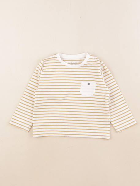 Tee-shirt - 12 mois Blanc, jaune 1 - vertbaudet enfant 