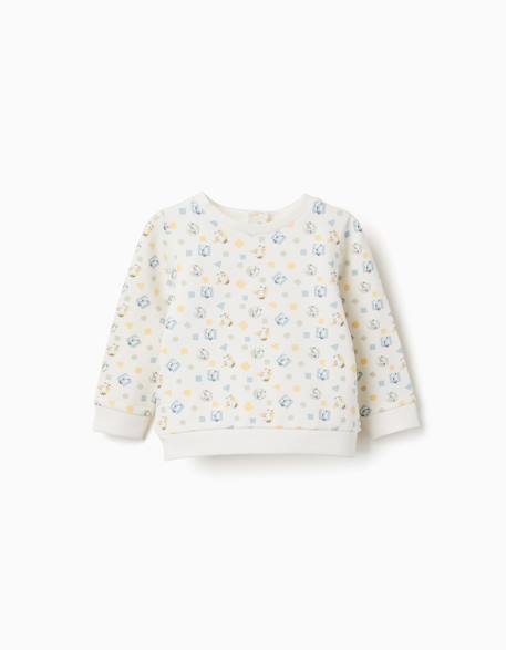 Bébé-Pull, gilet, sweat-Sweat en coton peigné avec motif coloré