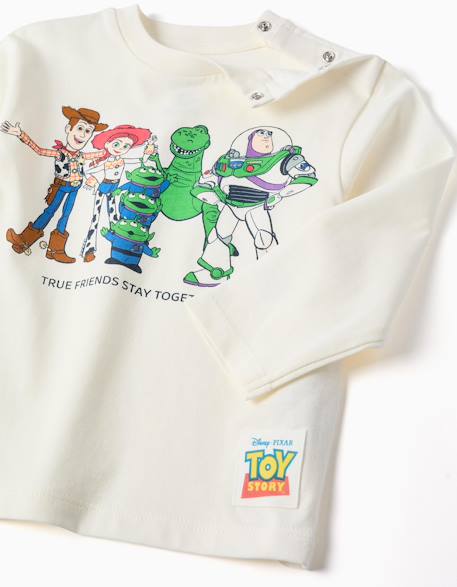 T-shirt en coton à manches longues avec imprimé toy story Blanc 3 - vertbaudet enfant 