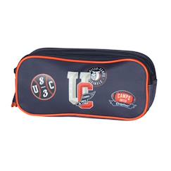 -Trousse à stylos rectangulaire 22 cm 2 compartiments zippés