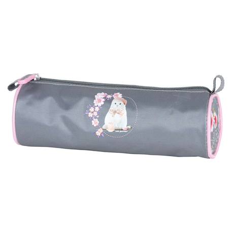 Garçon-Accessoires-Trousse ronde teo jasmin 22 cm cerise - fermeture zippée teo jasmin