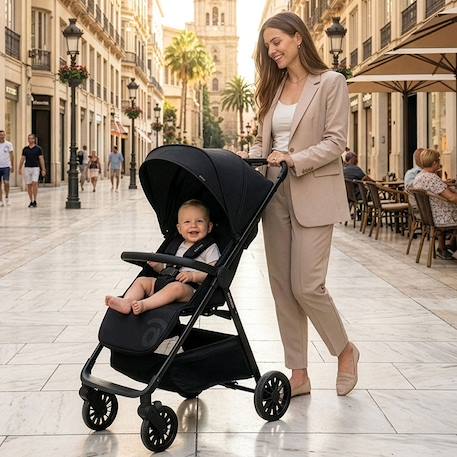 Poussette compacte pliable une main Málaga Noir 4 - vertbaudet enfant 