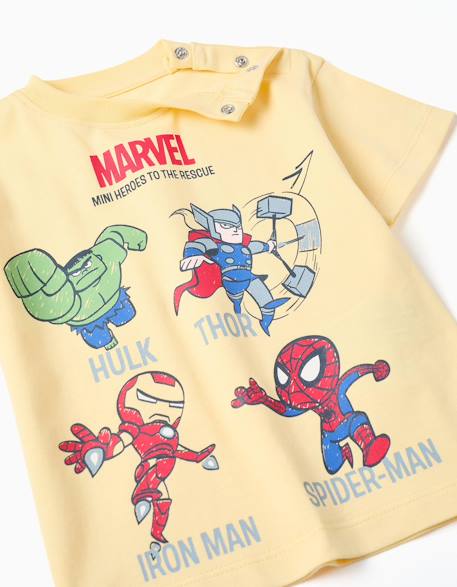 T-shirt garçon manches courtes Marvel Heroes Jaune 3 - vertbaudet enfant 