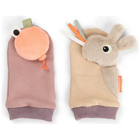 Paire de chaussettes d'eveil - hochet celebration sable Sable 2 - vertbaudet enfant 