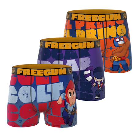 Lot de 3 boxers junior brawl stars Orange/violet/rouge/bleu 1 - vertbaudet enfant 