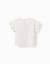 T-shirt en coton avec imprimé stitch et volants Beige clair 2 - vertbaudet enfant 