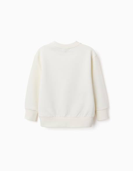 Sweat en coton avec imprimé mario kart Blanc 2 - vertbaudet enfant 