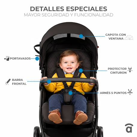 Poussette emblématique Noir+Noir et bleu+Noir et rose 12 - vertbaudet enfant 