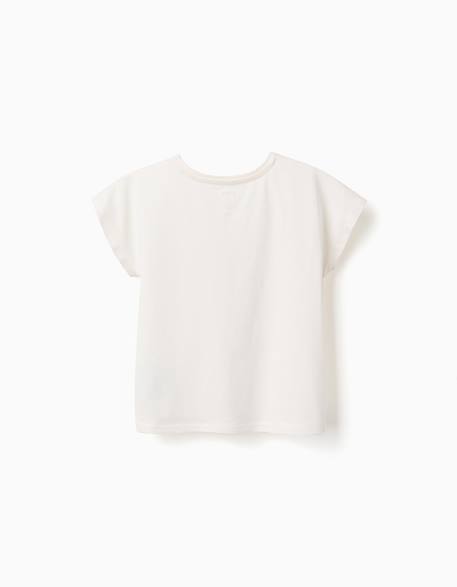 T-shirt en coton avec imprimé angel Beige clair 2 - vertbaudet enfant 
