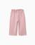 Pantalon à jambe large en molleton avec taille élastique Rose clair 1 - vertbaudet enfant 