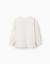 T-shirt en coton à manches longues avec imprimé et ourlet volanté Blanc 2 - vertbaudet enfant 