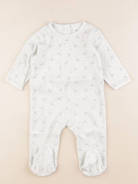 Pyjama velours - 9 mois Vert 1 - vertbaudet enfant 