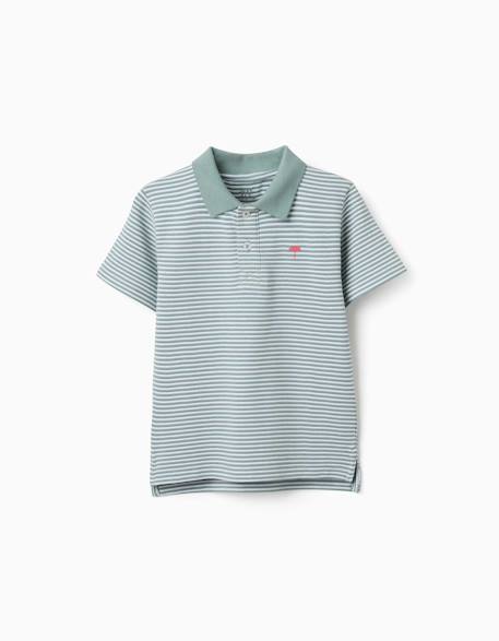 Garçon-Polo en coton à rayures avec imprimé