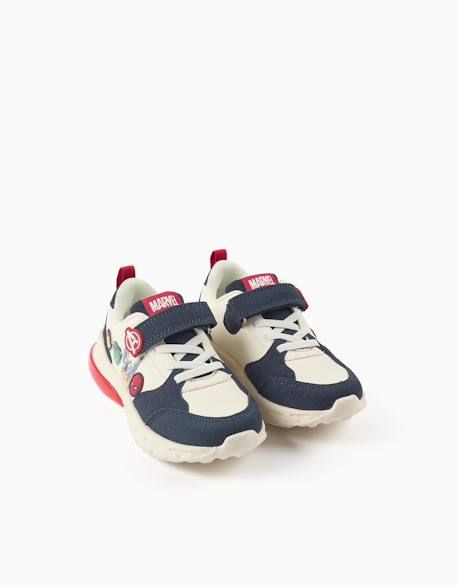 Baskets lumineuses garçon Avengers Bleu foncé 2 - vertbaudet enfant 