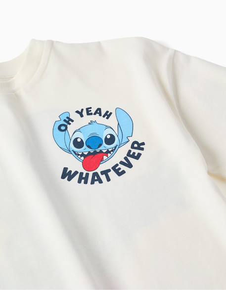 T-shirt en coton avec imprimés stitch Blanc 3 - vertbaudet enfant 