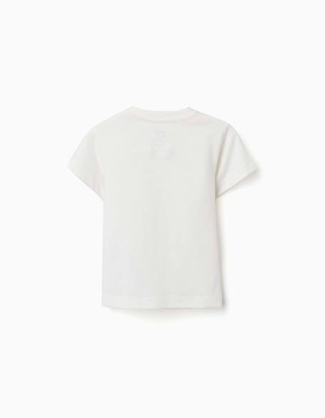 T-shirt garçon manches courtes vacation Beige clair 2 - vertbaudet enfant 