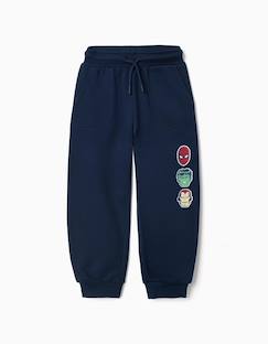 -Pantalon de jogging en coton avec imprimé marvel et cordon de serrage
