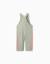 Salopette en coton avec bandes ric rac Vert clair 2 - vertbaudet enfant 