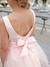 Robe cérémonie fille satin et tulle blanc+Rose poudré 7 - vertbaudet enfant 