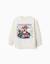 Sweat en coton avec imprimé mario kart Blanc 1 - vertbaudet enfant 