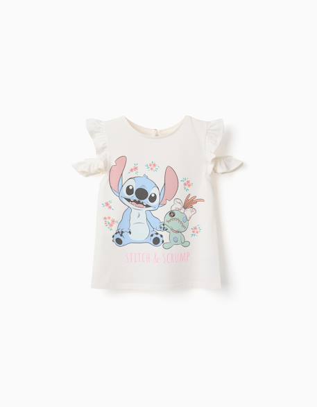 T-shirt en coton avec imprimé stitch & scrump Beige clair 1 - vertbaudet enfant 