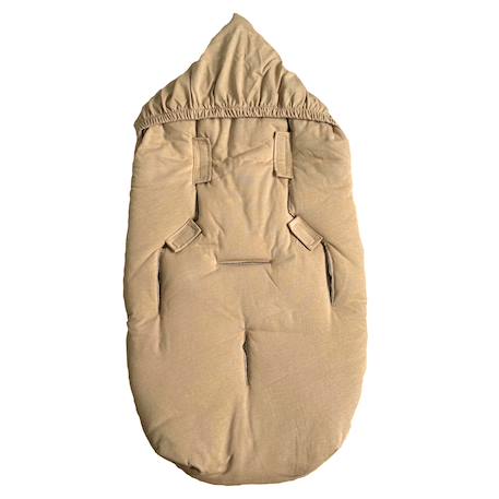 Chancelière pour siège auto bébé SMALL JERSEY HOODED congé+crème forrest+noix de beurre+vert olive 15 - vertbaudet enfant 