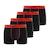 Lot de 4 boxers  coton rouge Rouge/noir 1 - vertbaudet enfant 