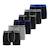 Lot de 6 boxers  en coton uni Noir/gris/bleu/blanc 1 - vertbaudet enfant 