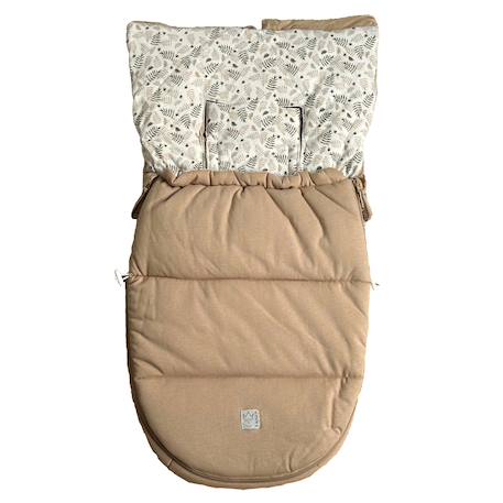 Chancelière pour siège auto bébé SMALL JERSEY HOODED congé+crème forrest+noix de beurre+vert olive 13 - vertbaudet enfant 