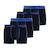 Lot de 4 boxers  coton bleu Noir/bleu 1 - vertbaudet enfant 