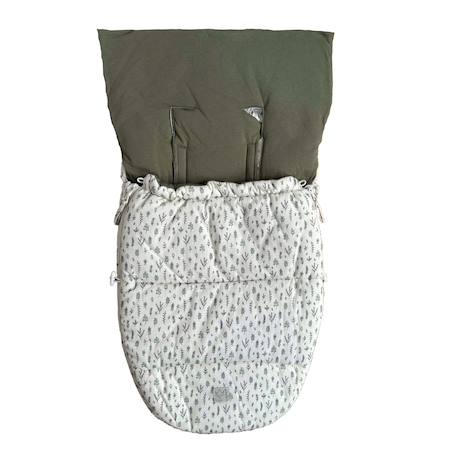 Chancelière pour siège auto bébé SMALL JERSEY HOODED congé+crème forrest+noix de beurre+vert olive 4 - vertbaudet enfant 