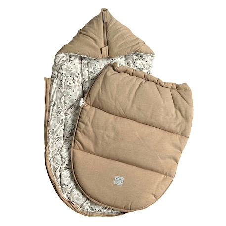 Chancelière pour siège auto bébé SMALL JERSEY HOODED congé+crème forrest+noix de beurre+vert olive 14 - vertbaudet enfant 