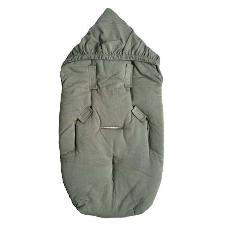 Chancelière pour siège auto bébé SMALL JERSEY HOODED congé+crème forrest+noix de beurre+vert olive 18 - vertbaudet enfant 
