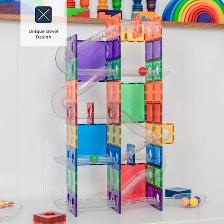 Jeu de construction magnétique arc-en-ciel pack super course de balle, 134 pièces Arc-en-ciel 4 - vertbaudet enfant 