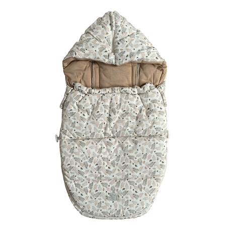 Chancelière pour siège auto bébé SMALL JERSEY HOODED congé+crème forrest+noix de beurre+vert olive 6 - vertbaudet enfant 