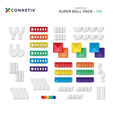 Jeu de construction magnétique arc-en-ciel pack super course de balle, 134 pièces Arc-en-ciel 5 - vertbaudet enfant 