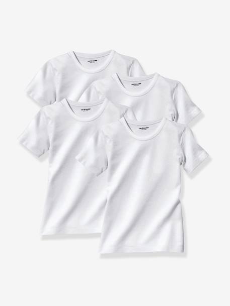 Lot de 4 T-shirts maillot de corps BASICS blanc 2 - vertbaudet enfant 
