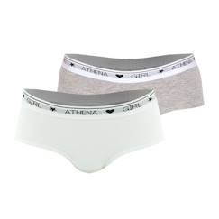 -Lot de 2 shortys fille coton ultra doux