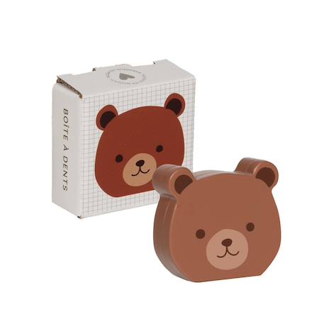 Mini boite à dents de lait ourson   en bois ,2 Marron 3 - vertbaudet enfant 