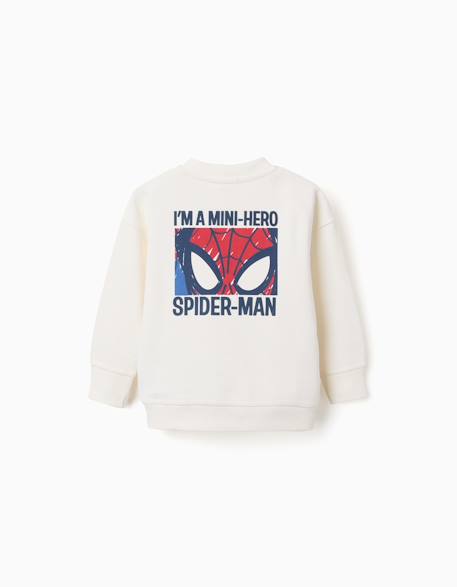 Sweat en coton avec imprimés spider-man Blanc 2 - vertbaudet enfant 