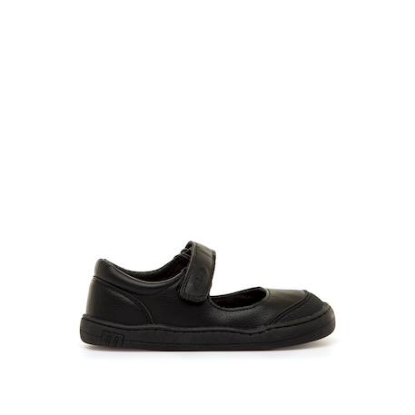 Chaussures filles synthétique fermeture adhésive barefoot Bleu navy+Noir intense 6 - vertbaudet enfant 